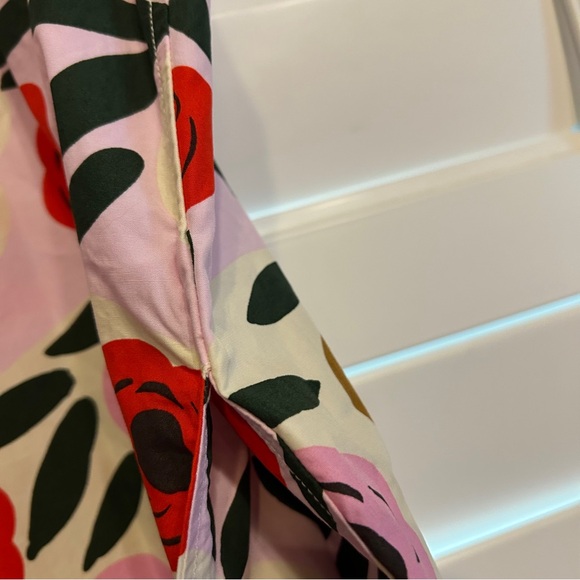 Marimekko x Uniqlo Kids 360 Abstract Floral Sleeveless Dress White Red Multi 3/4 - Picture 4 of 4